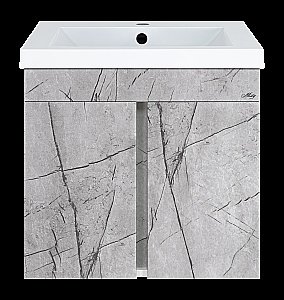Тумба с раковиной Misty Торос - 60 П-Тор0060-011 серый мрамор для ванной в интернет-магазине Sanbest