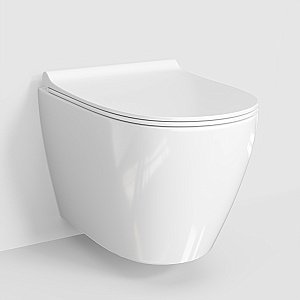 Унитаз подвесной WasserKRAFT Mindel 56TLT.010.ME.RG04.H002 безободковый, с инсталляцией Vils 56, с крышкой микролифт, белый/кнопка розовое золото купить в интернет-магазине Sanbest