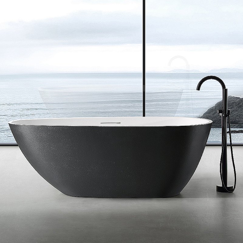 Ванна Abber Dortmund 170x75 AM9911BW черно-белая матовая купить в интернет-магазине Sanbest