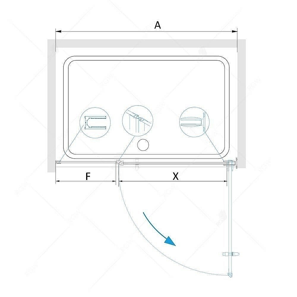 Душевая дверь RGW Hotel HO-012 110 купить в интернет-магазине Sanbest
