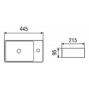 Раковина подвесная WeltWasser WW AISBACH 5112 44,5 белая купить в интернет-магазине Sanbest