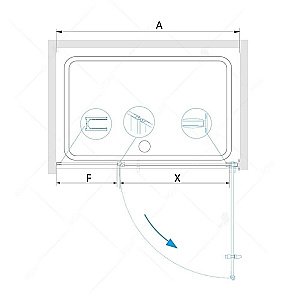 Душевая дверь RGW Hotel HO-012 110 купить в интернет-магазине Sanbest
