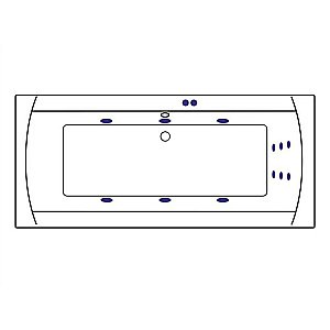 Ванна акриловая Excellent Aquaria Lux Slim LINE WAEX.AQU18S.LINE.GL180x80 белая с гидромассажем купить в интернет-магазине Sanbest