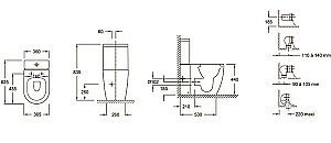 Унитаз напольный Jacob Delafon Soprano ETAK212-0/UJAK102-0 безободковый, с бачком, белый купить в интернет-магазине Sanbest