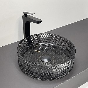 Тумба с раковиной Comforty Геленджик 120 белая матовая/раковина дымчатая для ванной в интернет-магазине Sanbest