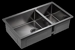 Мойка кухонная Paulmark AXEL PM227844-GM вороненая сталь купить в интернет-магазине сантехники Sanbest