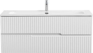 Тумба с раковиной Cezares DUET-N 120 DUET-N-1200-2C-SO-FBS-P ясень белая софт для ванной в интернет-магазине Sanbest