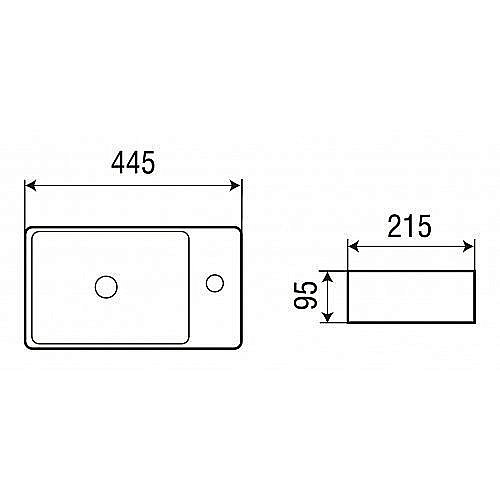Раковина подвесная WeltWasser WW AISBACH 5112 44,5 белая купить в интернет-магазине Sanbest