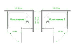 Душевой уголок Royal Bath HPVD RB7010HPVD-T-BL 100х70 прозрачное стекло/черный профиль купить в интернет-магазине Sanbest