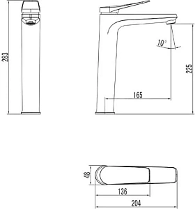 Смеситель для раковины Lemark Bronx LM3709GM купить в интернет-магазине сантехники Sanbest