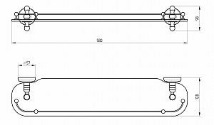 Полка Migliore Mirella ML.MRL-M054.CR хром купить в интернет-магазине сантехники Sanbest