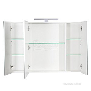 Зеркальный шкаф Roca Etna 857305806 100 белый глянец в ванную от интернет-магазине сантехники Sanbest