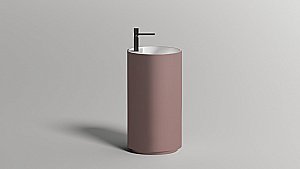 Раковина напольная Salini ARMONIA TOP 01 130125MRH 45 из искусственного камня S-Stone, белая матовая, цвет по RAL снаружи купить в интернет-магазине Sanbest