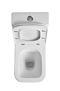 Унитаз напольный D&K Berlin DT1437016 белый, безободковый, с бачком, с крышкой микролифт купить в интернет-магазине Sanbest