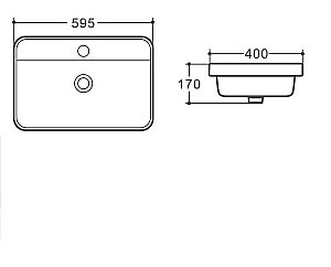 Раковина встраиваемая Art&Max 59,5 AM6400 белая купить в интернет-магазине Sanbest