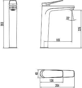 Смеситель для раковины Lemark Bronx LM3709GM купить в интернет-магазине сантехники Sanbest