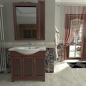 Зеркало со шкафом Orange Классик F7-85ZS1 в ванную от интернет-магазине сантехники Sanbest