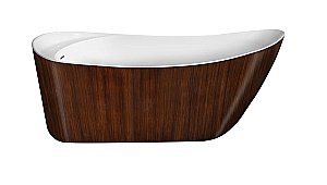 Ванна акриловая Lagard Minotti lgd-mnt-bw 170х76 белая,коричневая купить в интернет-магазине Sanbest