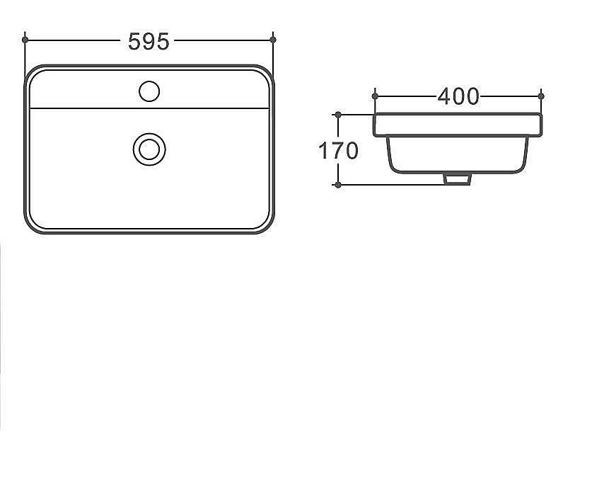 Раковина встраиваемая Art&Max 59,5 AM6400 белая купить в интернет-магазине Sanbest