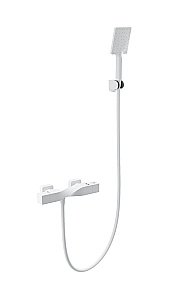 Смеситель для душа с термостатом WONZON & WOGHAND Twist WW-B2025-A-MW белый матовый купить в интернет-магазине сантехники Sanbest
