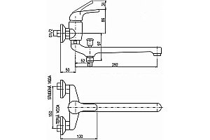Смеситель для ванны RAV-Slezak SAZAVA SA057.5 хром купить в интернет-магазине сантехники Sanbest