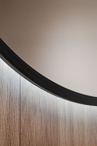 Зеркало Art&Max ASTI AM-Ast-800-DS-FNC-Nero в ванную от интернет-магазине сантехники Sanbest