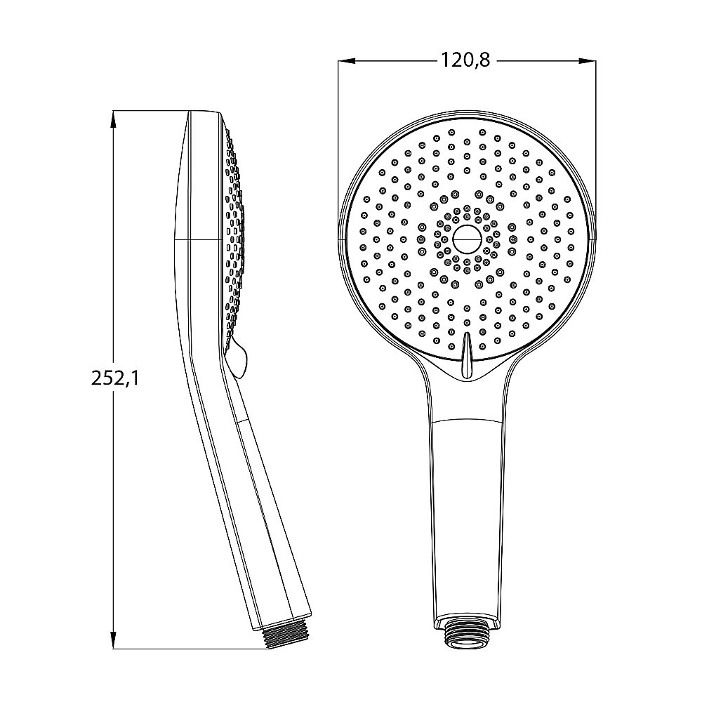 Душевая лейка Lemark LM8125C хром купить в интернет-магазине сантехники Sanbest
