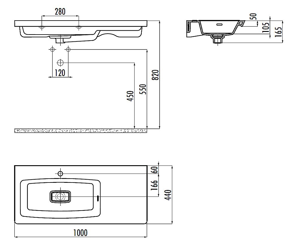 Раковина Creavit Memory 100 MY100-0000 белая купить в интернет-магазине Sanbest
