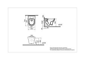 Унитаз подвесной VitrA Zentrum 7786B003-0075 белый, безободковый купить в интернет-магазине Sanbest