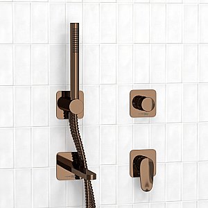 Смеситель для ванны WasserKRAFT Asphe SET2856 розовое золото купить в интернет-магазине сантехники Sanbest