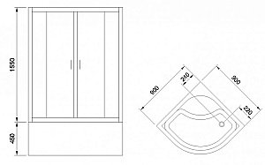 Душевой уголок Royal Bath RB90BK-T 90х90 прозрачный купить в интернет-магазине Sanbest