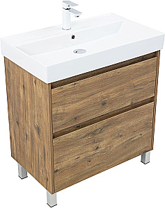 Тумба с раковиной Aquanet Nova Lite 2.0 75 346344+242338 дуб рустикальный для ванной в интернет-магазине Sanbest