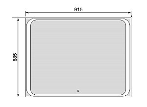 Зеркало Jorno Modul Mоl.02.92/W 91,5x68,5 в ванную от интернет-магазине сантехники Sanbest