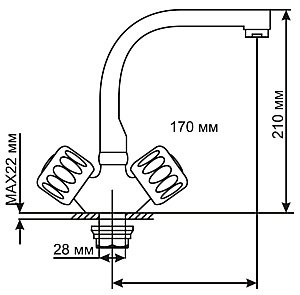 Смеситель для кухни MIXLINE ML 522121 купить в интернет-магазине сантехники Sanbest
