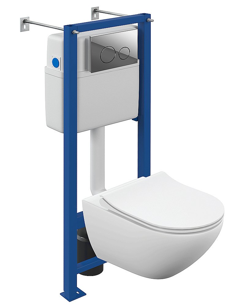 Унитаз с инсталляцией Cersanit Street Fusion Vortex 64578 с крышкой микролифт, безободковый купить в интернет-магазине Sanbest