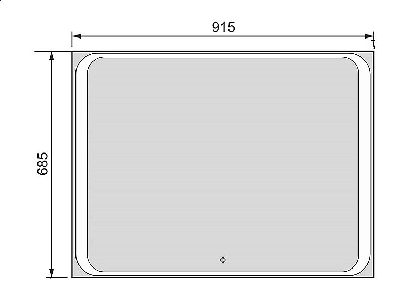 Зеркало Jorno Modul Mоl.02.92/W 91,5x68,5 в ванную от интернет-магазине сантехники Sanbest