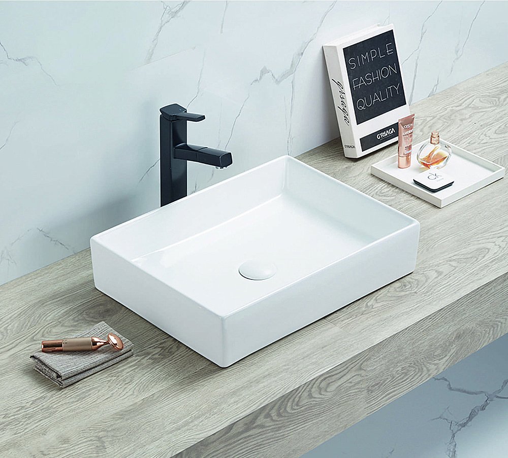 Раковина накладная Art&Max 50 AM-78570B-50 белая купить в интернет-магазине Sanbest