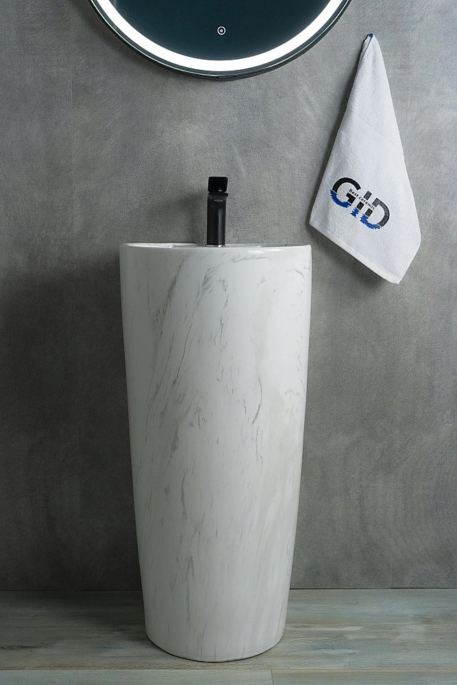 Раковина напольная Gid Autonomo 40 Nb131wgs 81115 белый мрамор купить в интернет-магазине Sanbest