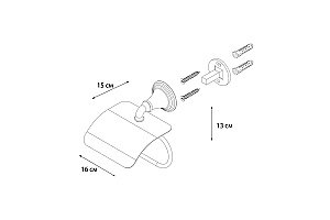 Держатель туалетной бумаги FIXSEN LUKSOR FX-71610B купить в интернет-магазине сантехники Sanbest