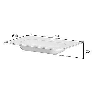 Тумба с раковиной Armadi Art VOI 782-080-D+786-080-D для ванной в интернет-магазине Sanbest