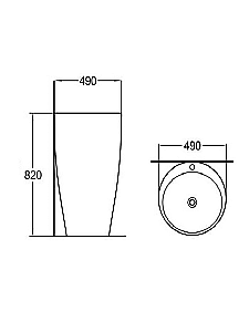 Раковина напольная WeltWasser Leerbach 10000013337 черная матовая купить в интернет-магазине Sanbest