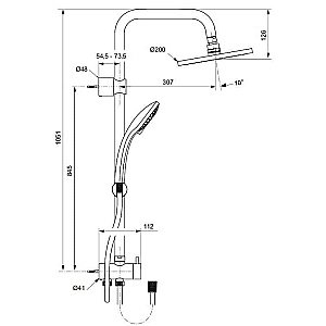 Душевая система Ideal Standard IdealRain Eco A6281AA купить в интернет-магазине сантехники Sanbest