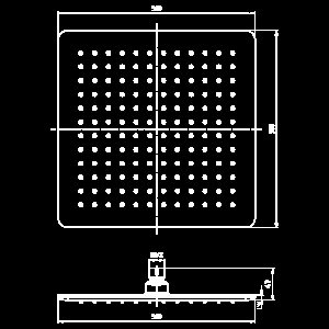 Верхний душ Elghansa Overhead shower MQ-730 хром купить в интернет-магазине сантехники Sanbest