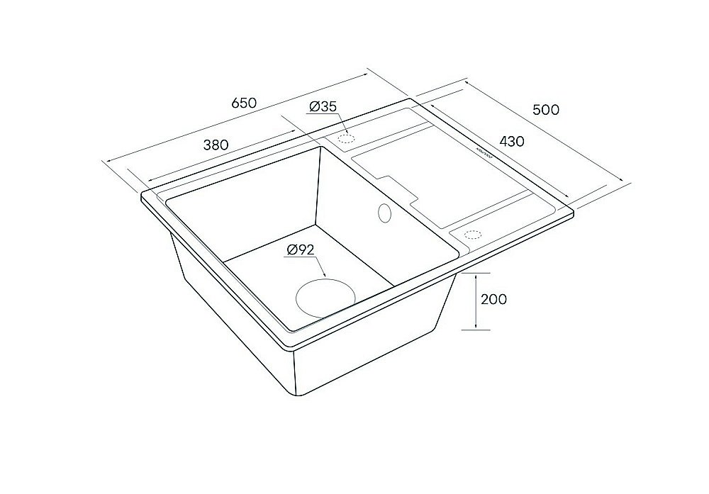 Мойка кухонная Paulmark Weimar PM216550-BE Бежевая купить в интернет-магазине сантехники Sanbest
