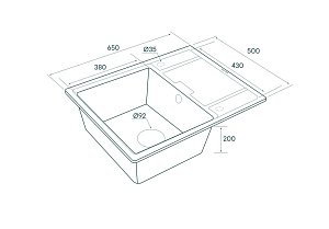 Мойка кухонная Paulmark Weimar PM216550-BE Бежевая купить в интернет-магазине сантехники Sanbest