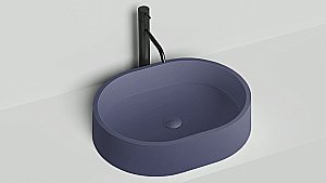 Раковина накладная Salini GLORIA 10 1102211MF 56 из искусственного камня S-Stone, матовая, цвет по RAL полностью купить в интернет-магазине Sanbest