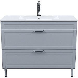 Тумба с раковиной Iddis Oxford 100 OXF10L1i95K светло-серая для ванной в интернет-магазине Sanbest