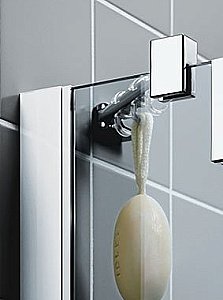 Душевой уголок Kermi Raya RA 1GR+TWD 100x80 стекло прозрачное/профиль хром правый купить в интернет-магазине Sanbest