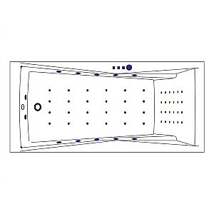 Ванна акриловая Excellent Palace NANO WAEX.PAL17.NANO.GL 170х75 белая с гидромассажем купить в интернет-магазине Sanbest