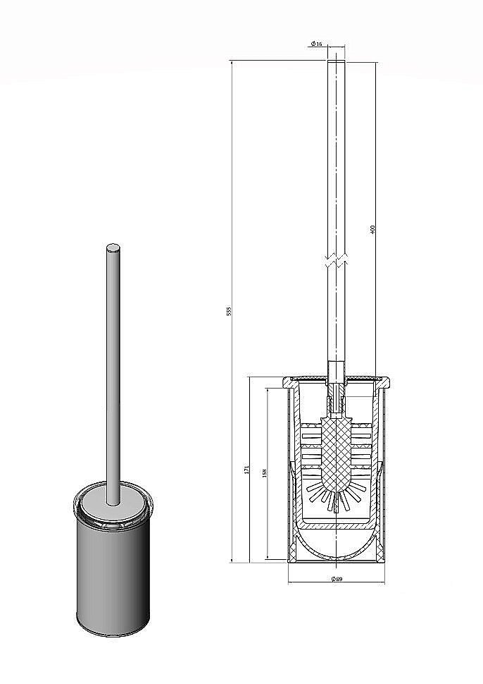 Ершик для туалета Langberger Accessories 23027A купить в интернет-магазине сантехники Sanbest